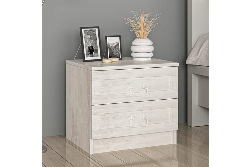 Fruitland Nattbord 54 cm - Hvit - Møbler - Bord - Avlastningsbord & sidobord - Sengebord & nattbord