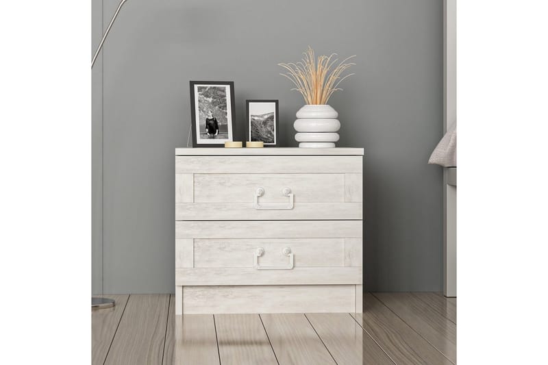 Fruitland Nattbord 54 cm - Hvit - Møbler - Bord - Avlastningsbord & sidobord - Sengebord & nattbord