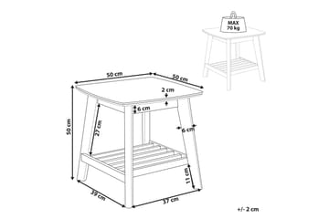 Gareth Sidebord 50 cm - Lyst tre - Møbler - Bord - Avlastningsbord & sidobord - Lampebord & sidebord