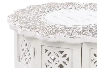 Garry Sidebord 44 cm - Hvit/Grå/Lyst tre - Møbler - Bord - Avlastningsbord & sidobord - Lampebord & sidebord