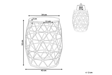 Gary Sidebord 43 cm - Gull - Møbler - Bord - Avlastningsbord & sidobord - Lampebord & sidebord