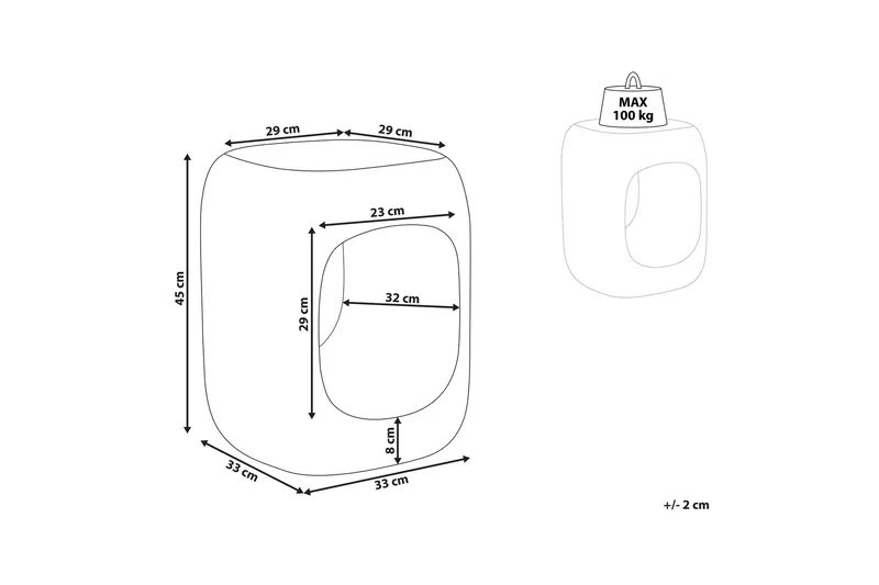 Gaston Sidebord 33 cm - Grå - Møbler - Bord - Avlastningsbord & sidobord - Lampebord & sidebord