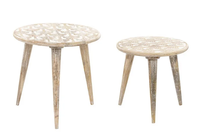 Gazelle Settbord 46 cm, Lyst tre/Hvit