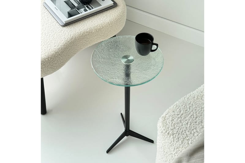 Giada Sidebord 25 cm - Transparent/Svart - Møbler - Bord - Avlastningsbord & sidobord - Brettbord og småbord