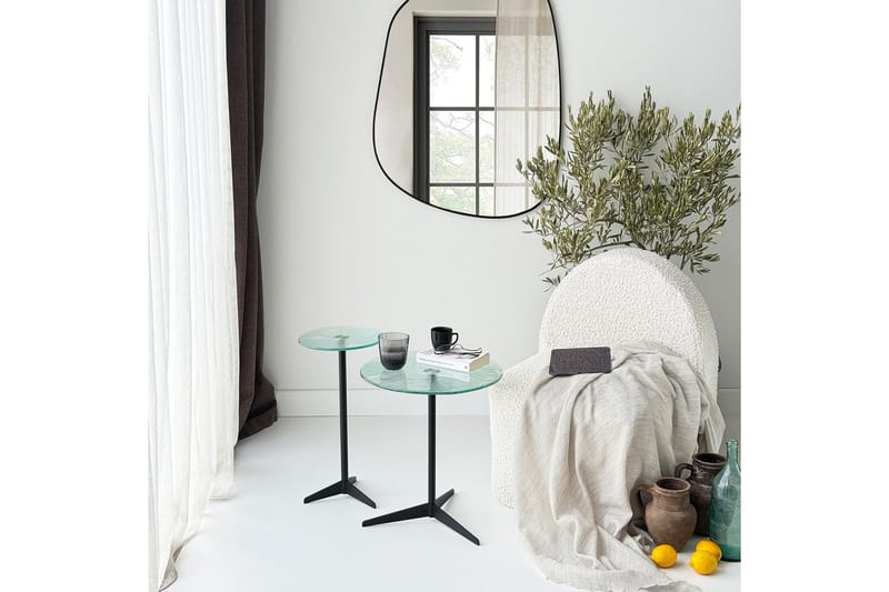 Giada Sidebord 25 cm - Transparent/Svart - Møbler - Bord - Avlastningsbord & sidobord - Brettbord og småbord