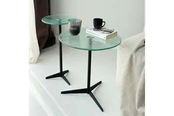 Giada Sidebord 25 cm - Transparent/Svart - Møbler - Bord - Avlastningsbord & sidobord - Brettbord og småbord