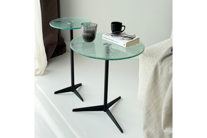 Giada Sidebord 25 cm - Transparent/Svart - Møbler - Bord - Avlastningsbord & sidobord - Brettbord og småbord