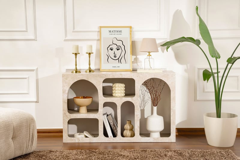 Giana Konsollbord 120 cm - Travertin/Sandstein - Møbler - Bord - Avlastningsbord & sidobord - Konsollbord & gangbord