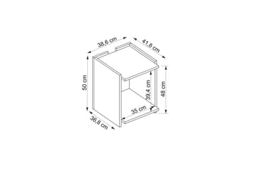 Giancarlo Sidebord 38,6 cm - Blå/Antrasitt - Møbler - Bord - Avlastningsbord & sidobord - Lampebord & sidebord