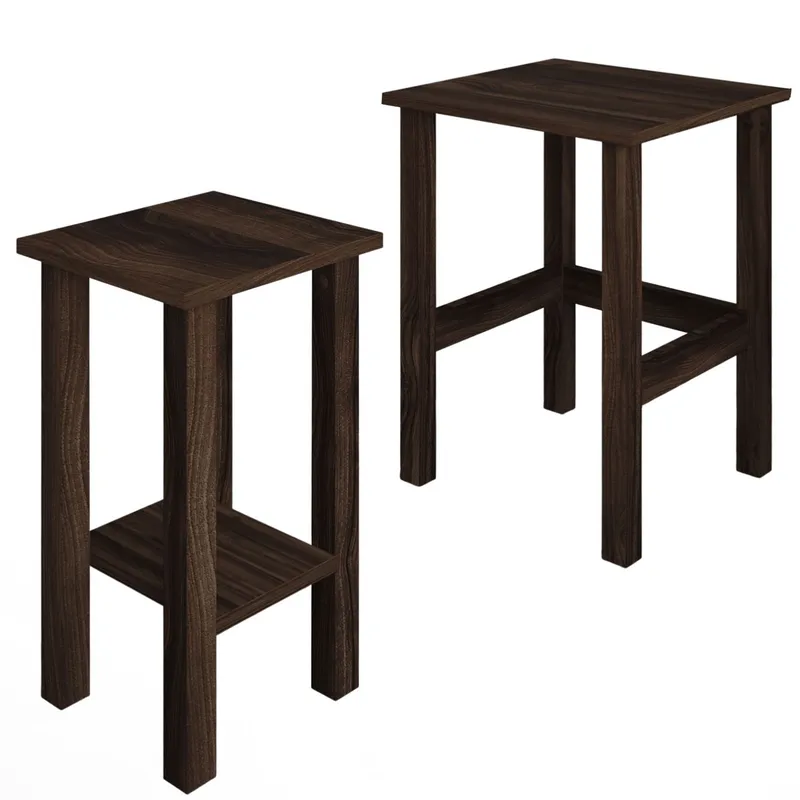 Ginallie Sidebord sett 45x60 cm, Valnøtt