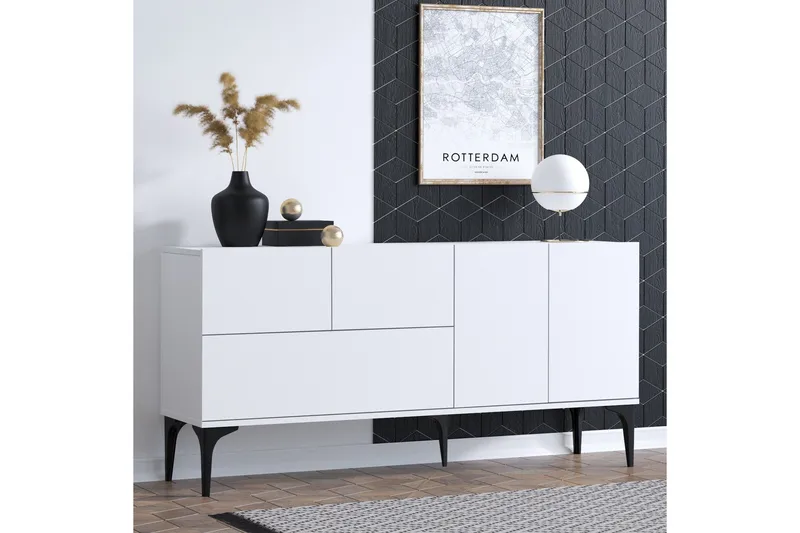 Glise Konsollbord 150 cm - Svart/Hvit - Oppbevaring - Oppbevaringsmøbler - Sideboard & skjenk