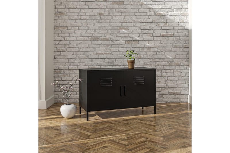 Høyskap Mission District 100x40x64 cm, Svart - 100x40x64 cm, Svart - Oppbevaring - Skap - Oppbevaringsskap