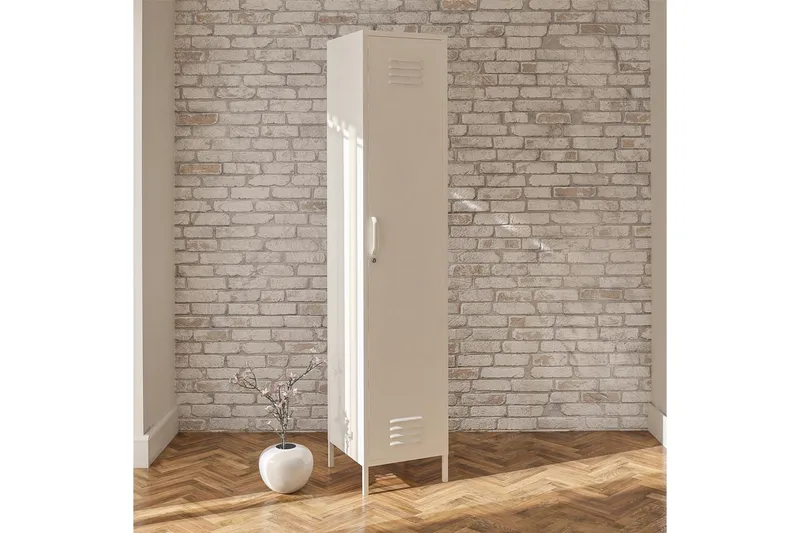 Høyskap Mission District 38x40x185 cm, Hvit - 38x40x185 cm, Hvit - Oppbevaring - Skap - Oppbevaringsskap - Klesskap & skifterom