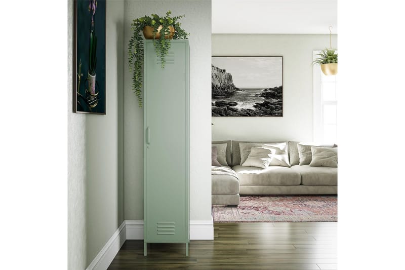 Høyskap Mission District 38x40x185 cm, Lysegrønn - 38x40x185 cm, Lysegrønn - Møbler - Bord - Avlastningsbord & sidobord - Konsollbord & gangbord