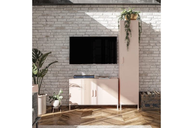 Høyskap Mission District 38x40x185 cm, Rosa - 38x40x185 cm, Rosa - Møbler - Bord - Avlastningsbord & sidobord - Konsollbord & gangbord