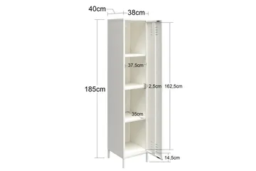 Høyskap Mission District 38x40x185 cm, Svart - 38x40x185 cm, Svart - Møbler - Bord - Avlastningsbord & sidobord - Konsollbord & gangbord