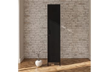 Høyskap Mission District 38x40x185 cm, Svart - 38x40x185 cm, Svart - Møbler - Bord - Avlastningsbord & sidobord - Konsollbord & gangbord