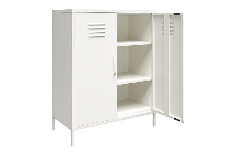 Høyskap Mission District 40x80x102 cm, Hvit - 40x80x102 cm, Hvit - Møbler - Bord - Avlastningsbord & sidobord - Konsollbord & gangbord