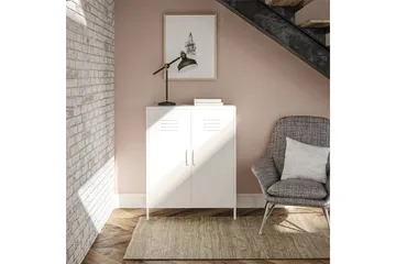 Høyskap Mission District 40x80x102 cm, Hvit - 40x80x102 cm, Hvit - Møbler - Bord - Avlastningsbord & sidobord - Konsollbord & gangbord