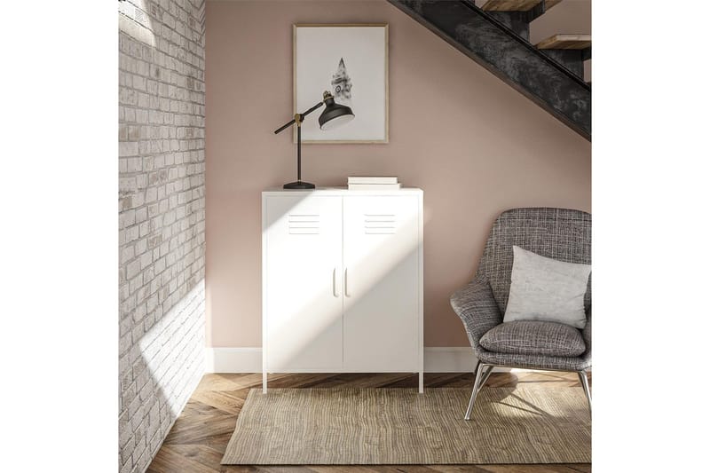 Høyskap Mission District 40x80x102 cm, Hvit - 40x80x102 cm, Hvit - Møbler - Bord - Avlastningsbord & sidobord - Konsollbord & gangbord