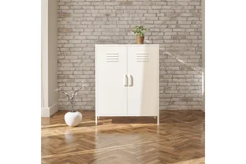 Høyskap Mission District 40x80x102 cm, Hvit - 40x80x102 cm, Hvit - Møbler - Bord - Avlastningsbord & sidobord - Konsollbord & gangbord