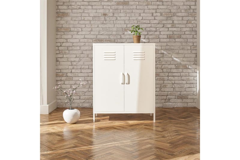 Høyskap Mission District 40x80x102 cm, Hvit - 40x80x102 cm, Hvit - Møbler - Bord - Avlastningsbord & sidobord - Konsollbord & gangbord