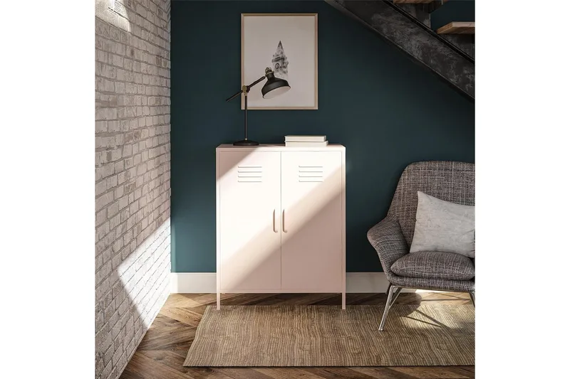 Høyskap Mission District 40x80x102 cm, Rosa - 40x80x102 cm, Rosa - Oppbevaring - Skap - Oppbevaringsskap