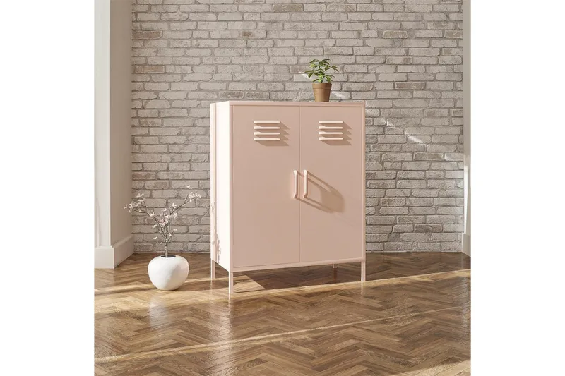 Høyskap Mission District 40x80x102 cm, Rosa - 40x80x102 cm, Rosa - Oppbevaring - Skap - Oppbevaringsskap