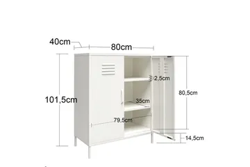 Høyskap Mission District 40x80x102 cm, Rosa - 40x80x102 cm, Rosa - Oppbevaring - Skap - Oppbevaringsskap
