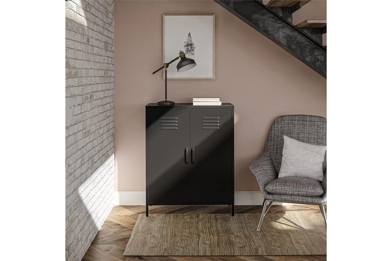 Høyskap Mission District 40x80x102 cm, Svart - 40x80x102 cm, Svart - Oppbevaring - Skap - Oppbevaringsskap