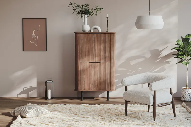 Kopparbo Høyskap - Mørk brun valnøttre - Oppbevaring - Skap - Oppbevaringsskap