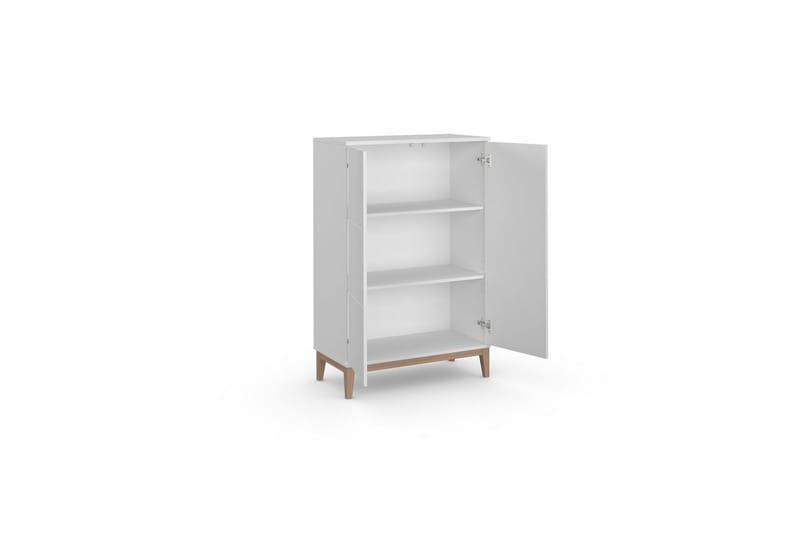 Høyskap Pelle Hvit/Wotan Eik - Hvit/Wotan Eik - Møbler - Bord - Avlastningsbord & sidobord - Konsollbord & gangbord