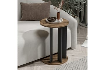 Haelyn Sidebord 34 cm - Valnøtt/Antrasitt - Møbler - Bord - Avlastningsbord & sidobord - Lampebord & sidebord