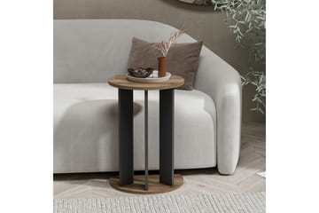 Haelyn Sidebord 34 cm - Valnøtt/Antrasitt - Møbler - Bord - Avlastningsbord & sidobord - Lampebord & sidebord