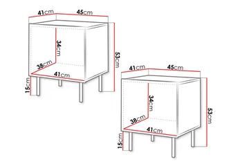 Hammarstrand Nattbord 45 cm - Møbler - Bord - Avlastningsbord & sidobord - Sengebord & nattbord