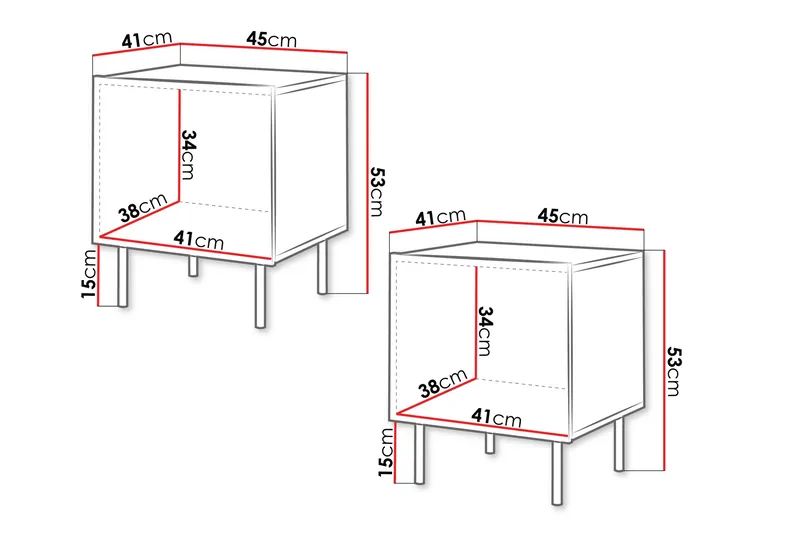 Hammarstrand Nattbord 45 cm - Møbler - Bord - Avlastningsbord & sidobord - Sengebord & nattbord