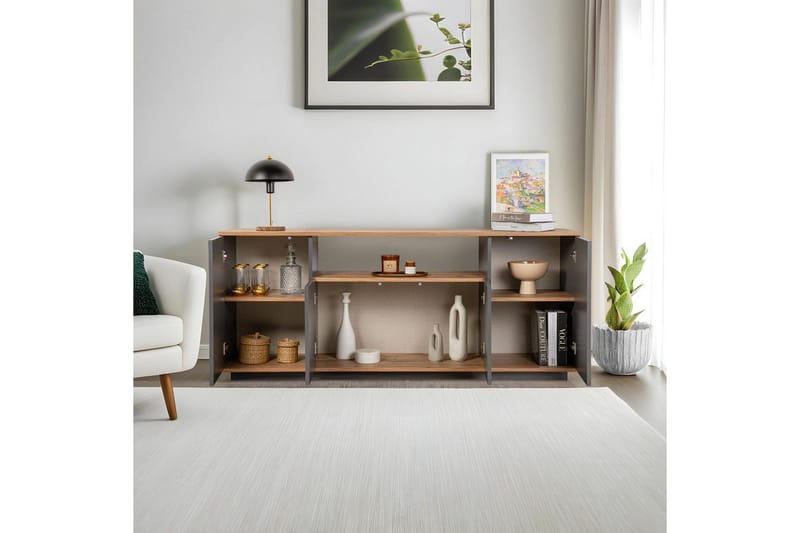 Hano Konsollbord 180 cm - Natur/Antrasitt - Møbler - Bord - Avlastningsbord & sidobord - Konsollbord & gangbord