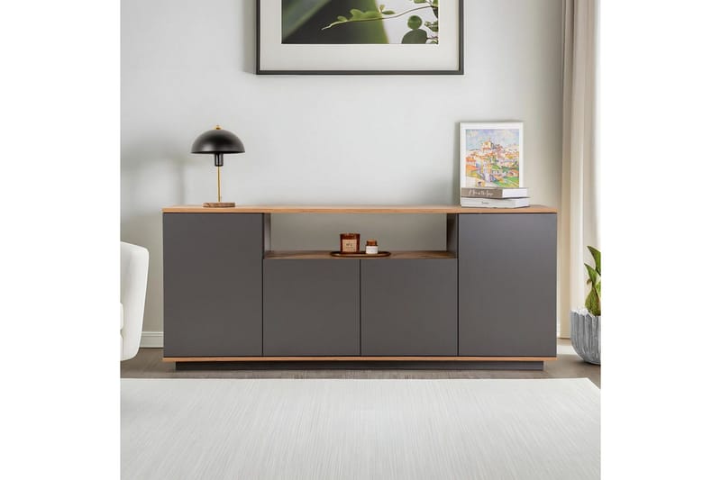 Hano Konsollbord 180 cm - Natur/Antrasitt - Møbler - Bord - Avlastningsbord & sidobord - Konsollbord & gangbord