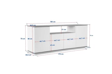 Hano Konsollbord 180 cm - Natur/Antrasitt - Møbler - Bord - Avlastningsbord & sidobord - Konsollbord & gangbord