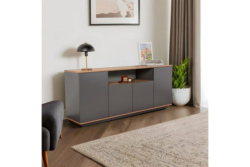 Hano Konsollbord 180 cm - Natur/Antrasitt - Møbler - Bord - Avlastningsbord & sidobord - Konsollbord & gangbord