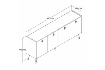 Harli Konsollbord 180 cm - Natur - Møbler - Bord - Avlastningsbord & sidobord - Konsollbord & gangbord