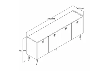 Harli Konsollbord 180 cm - Natur - Møbler - Bord - Avlastningsbord & sidobord - Konsollbord & gangbord