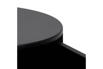 Hastane Nattbord 40 cm Rund i Tre med Metallunderstell - Svart - Møbler - Bord - Avlastningsbord & sidobord - Sengebord & nattbord