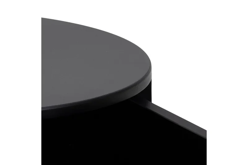 Hastane Nattbord 40 cm Rund i Tre med Metallunderstell - Svart - Møbler - Bord - Avlastningsbord & sidobord - Sengebord & nattbord