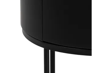 Hastane Nattbord 40 cm Rund i Tre med Metallunderstell - Svart - Møbler - Bord - Avlastningsbord & sidobord - Sengebord & nattbord