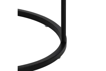 Hastane Nattbord 40 cm Rund i Tre med Metallunderstell - Svart - Møbler - Bord - Avlastningsbord & sidobord - Sengebord & nattbord
