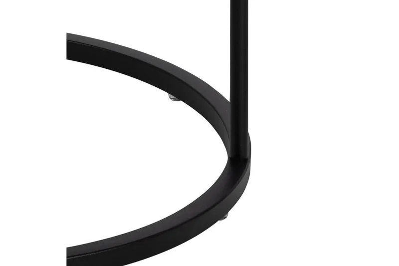 Hastane Nattbord 40 cm Rund i Tre med Metallunderstell - Svart - Møbler - Bord - Avlastningsbord & sidobord - Sengebord & nattbord
