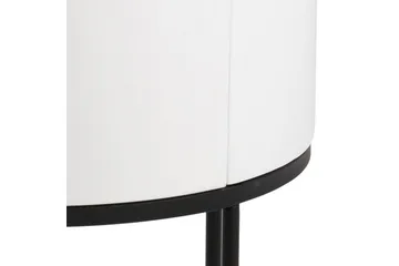 Hastane Nattbord 40 cm Rund med Skuffer i Tre og Metall - Hvit - Møbler - Bord - Avlastningsbord & sidobord - Sengebord & nattbord