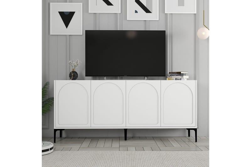 Hazim Konsollbord 180 cm - Hvit/Svart - Møbler - Bord - Avlastningsbord & sidobord - Konsollbord & gangbord
