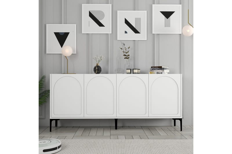 Hazim Konsollbord 180 cm - Hvit/Svart - Møbler - Bord - Avlastningsbord & sidobord - Konsollbord & gangbord